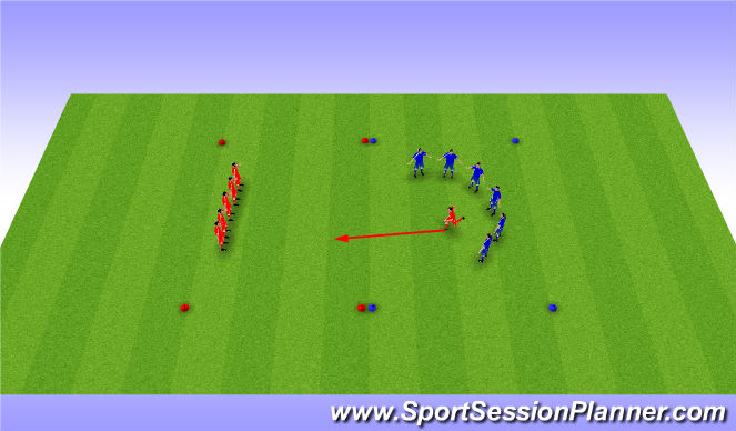 Football/Soccer Session Plan Drill (Colour): STAGE 1