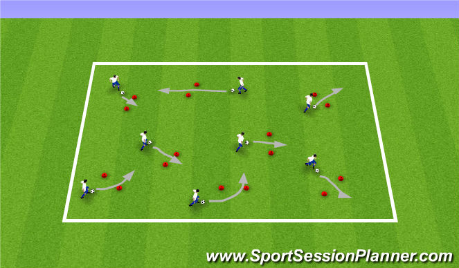 Football/Soccer Session Plan Drill (Colour): Warm Up