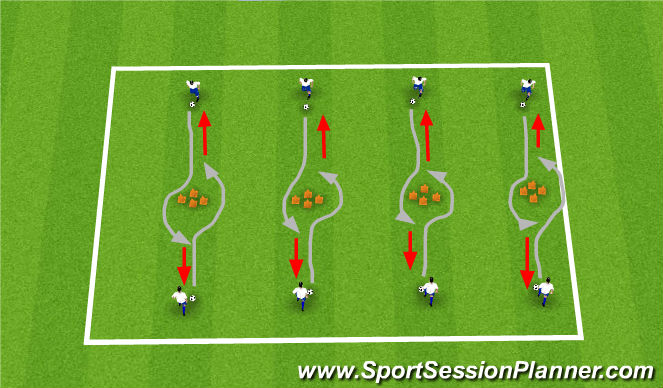 Football/Soccer Session Plan Drill (Colour): Main Theme 1