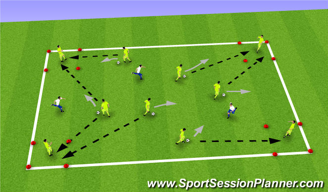 Football/Soccer Session Plan Drill (Colour): Main Theme 2