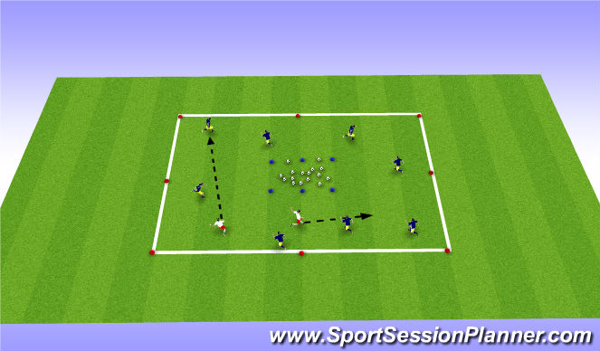 Football/Soccer Session Plan Drill (Colour): Aliens and Astronauts