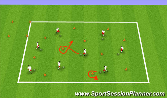 Football/Soccer Session Plan Drill (Colour): Pirates of the Caribbean