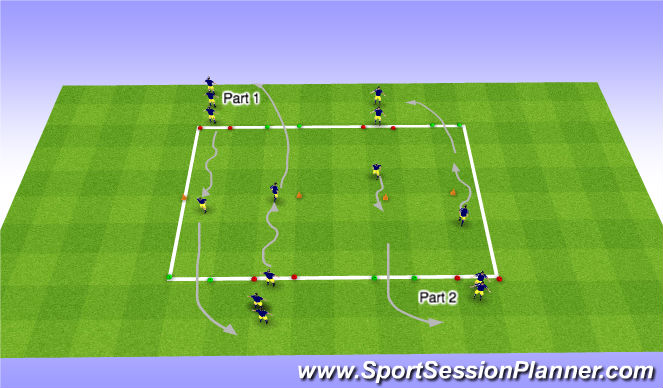 Football/Soccer Session Plan Drill (Colour): Individual Possession