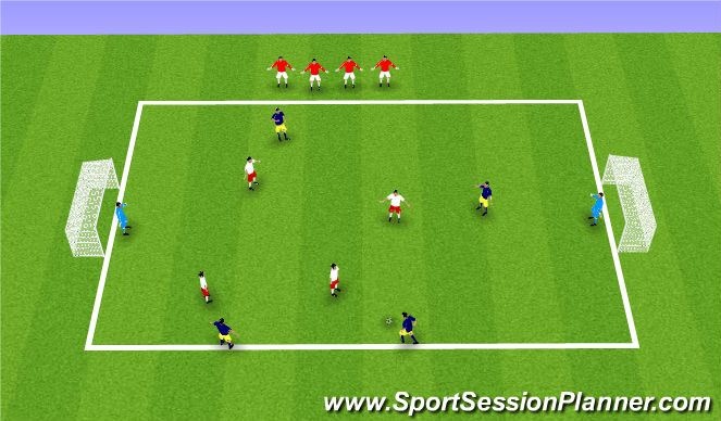 Football/Soccer Session Plan Drill (Colour): Small Sided Game