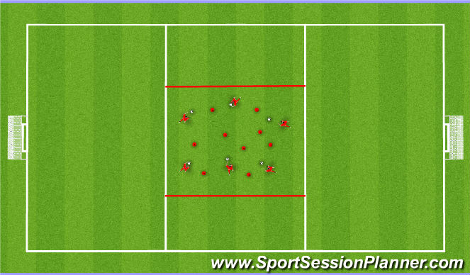 Football/Soccer Session Plan Drill (Colour): Warm Up
