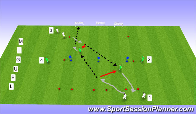 Football/Soccer Session Plan Drill (Colour): WARM-UP