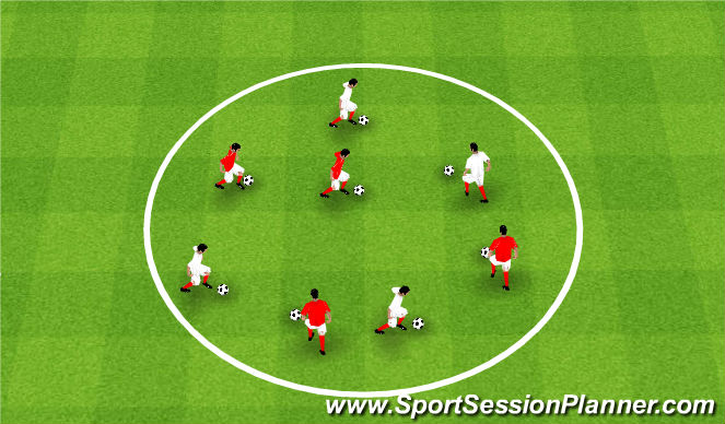 Football/Soccer Session Plan Drill (Colour): Warm Up Game