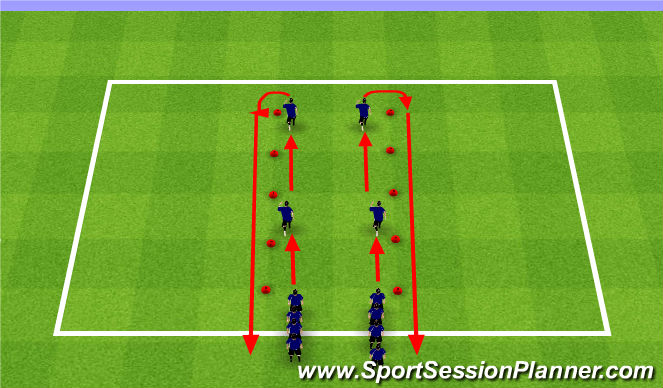 Football/Soccer Session Plan Drill (Colour): Barcelonas