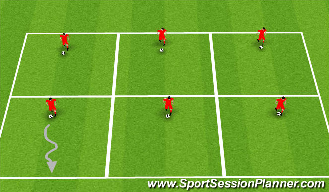 Football/Soccer Session Plan Drill (Colour): Box Ball Mastery  Warm Up