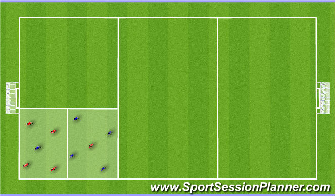 Football/Soccer Session Plan Drill (Colour): Warm up