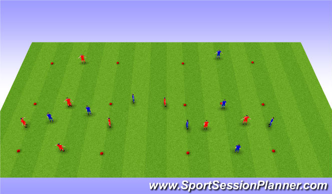 Football/Soccer Session Plan Drill (Colour): 5v2 rondo
