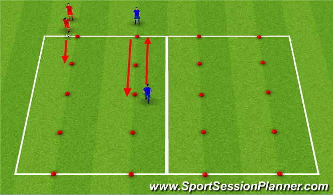 Football/Soccer Session Plan Drill (Colour): Rat Chasers