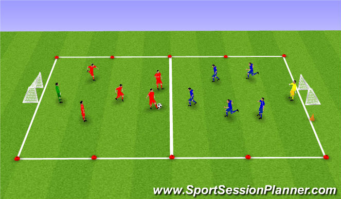 Football/Soccer Session Plan Drill (Colour): SSG Final (20 min.)