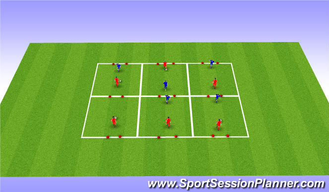 Football/Soccer Session Plan Drill (Colour): Technique