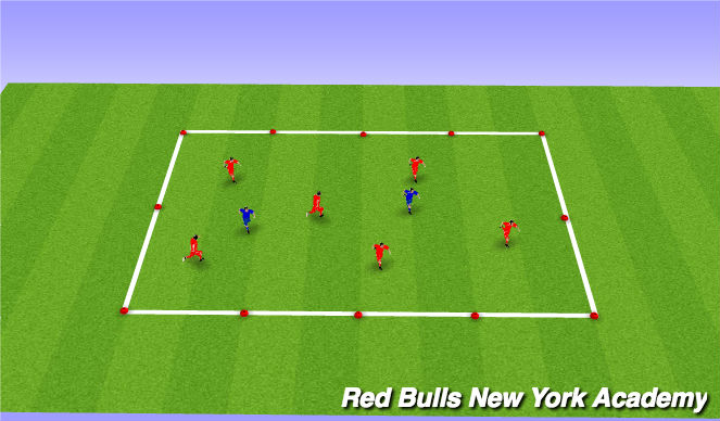 Football/Soccer Session Plan Drill (Colour): Tag Game