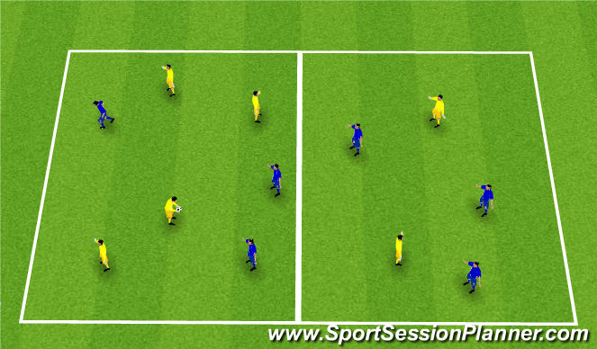 Football/Soccer Session Plan Drill (Colour): Spike!