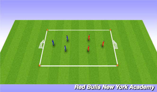 Football/Soccer Session Plan Drill (Colour): Free Game 3v3