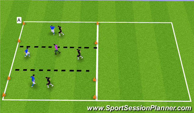 Football/Soccer Session Plan Drill (Colour): Switching Play