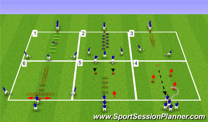 Football/Soccer Session Plan Drill (Colour): Atelier 1