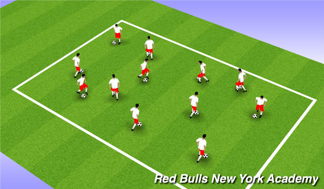 Football/Soccer Session Plan Drill (Colour): Warm Up