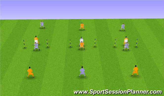 Football/Soccer Session Plan Drill (Colour): Pre-Activation/Activation