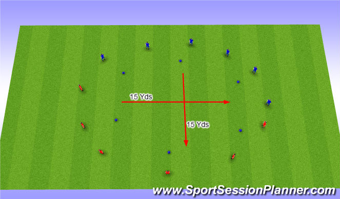 Football/Soccer Session Plan Drill (Colour): Cool Down Activity