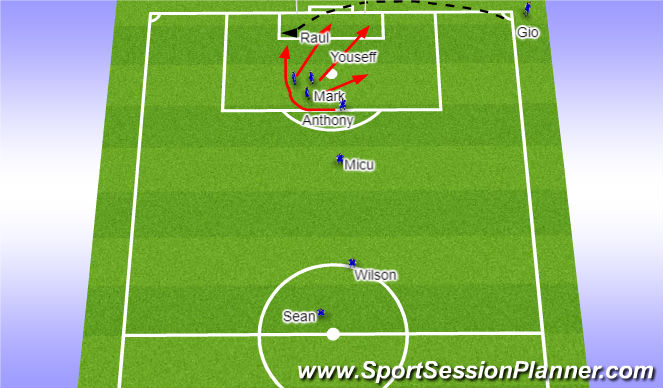 Football/Soccer Session Plan Drill (Colour): BLUE