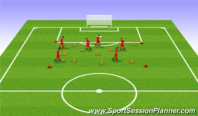 Football/Soccer Session Plan Drill (Colour): Warm Up