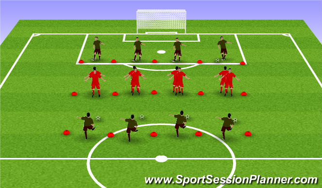 Football/Soccer Session Plan Drill (Colour): Skill