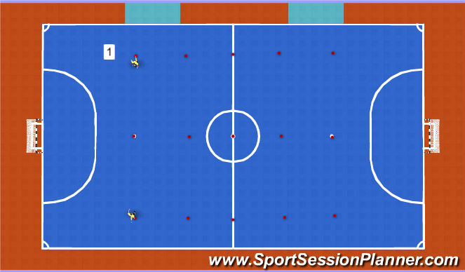 Futsal Session Plan Drill (Colour): Warm up