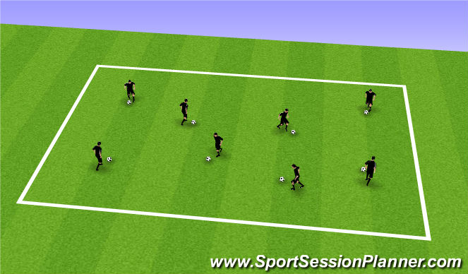 Football/Soccer Session Plan Drill (Colour): Ball Mastery