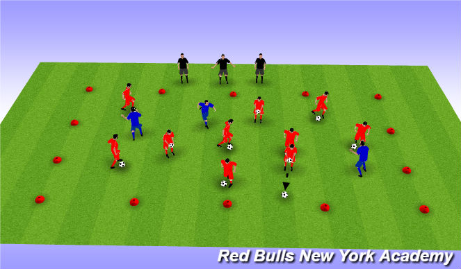 Football/Soccer Session Plan Drill (Colour): Warm Up - Tag