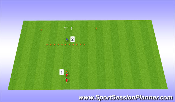 Football/Soccer Session Plan Drill (Colour): 1vs1 Passing Moves - Transition