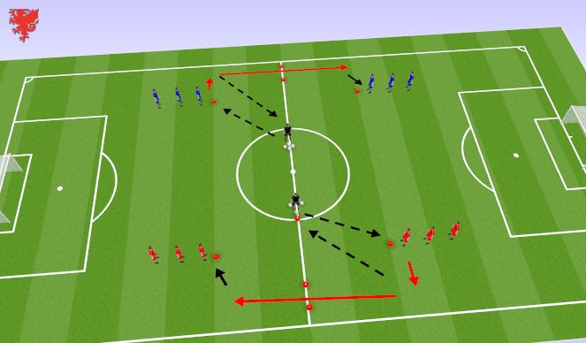 Football/Soccer Session Plan Drill (Colour): Drill
