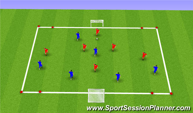 Football/Soccer Session Plan Drill (Colour): Switching Play Game