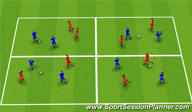 Football/Soccer Session Plan Drill (Colour): Ball Mainupulation Games