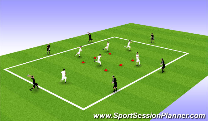 Football/Soccer Session Plan Drill (Colour): Throw-in warm up