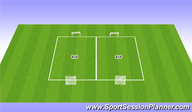 Football/Soccer Session Plan Drill (Colour): Arrival Scrimmage