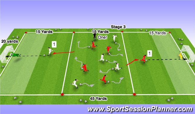 Football/Soccer Session Plan Drill (Colour): Skill Development