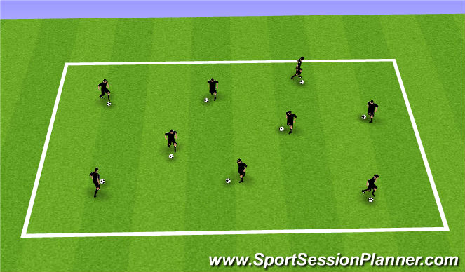 Football/Soccer Session Plan Drill (Colour): Ball Mastery