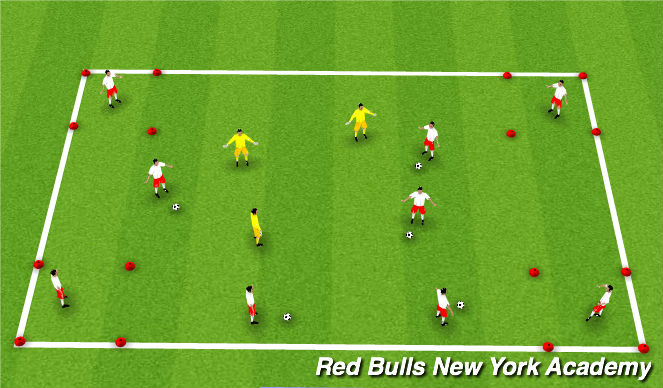 Football/Soccer Session Plan Drill (Colour): Warm Up With Game
