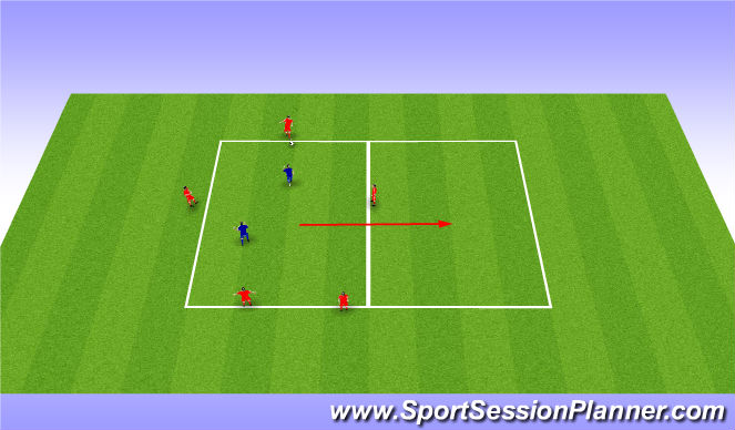 Football/Soccer Session Plan Drill (Colour): Rondos 5vs2