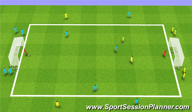 Football/Soccer Session Plan Drill (Colour): Tech/Tac