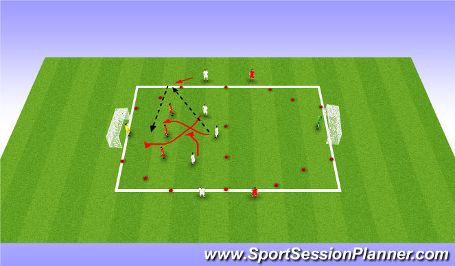 Football/Soccer Session Plan Drill (Colour): Conditioned Game