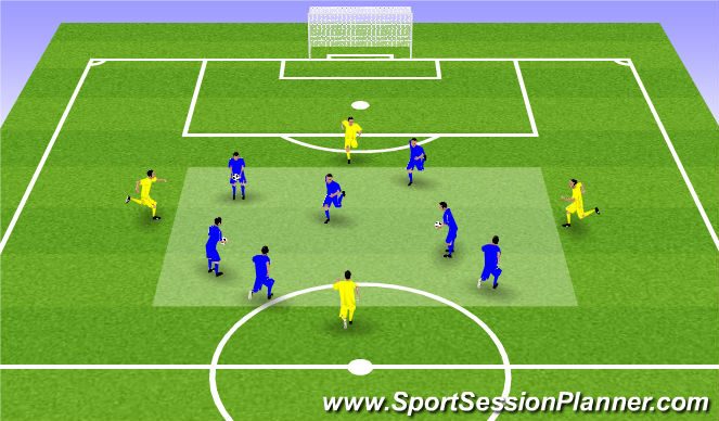 Football/Soccer Session Plan Drill (Colour): Tag