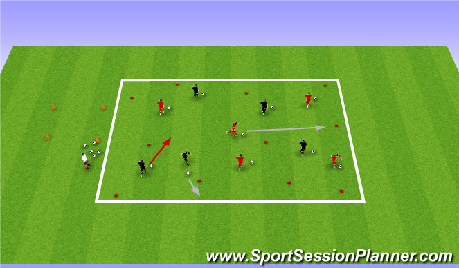 Football/Soccer Session Plan Drill (Colour): W/U Arrival Activity