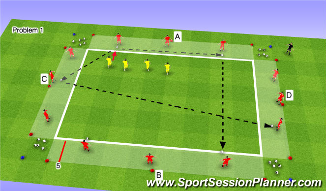 Football/Soccer Session Plan Drill (Colour): Problem 1