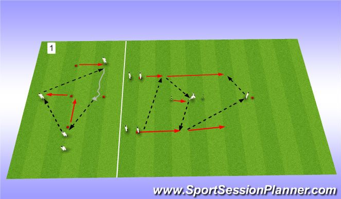 Football/Soccer Session Plan Drill (Colour): warm up - Passing