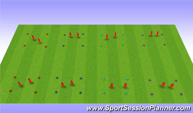 Football/Soccer Session Plan Drill (Colour): Technique Pratice