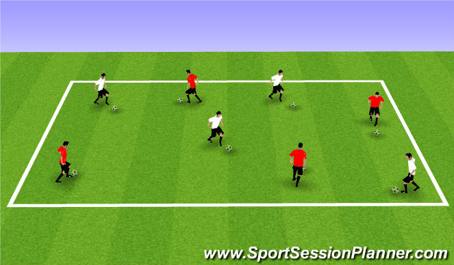 Football/Soccer Session Plan Drill (Colour): Skills Review
